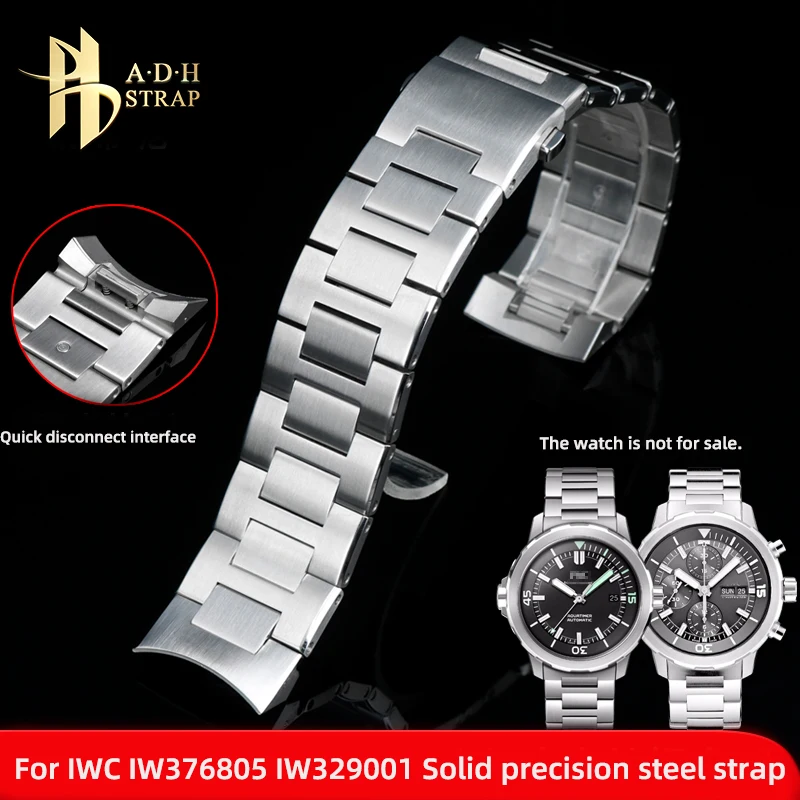 For IWC IW376805 IW329001 Aquatimer Family Men's Watch Band Arc mouth