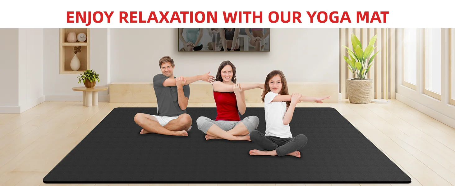 extra large yoga mat thick for home gym exercise workout fitness pilates