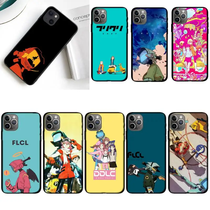 FLCL Japan Anime Phone Case For iPhone 11 12 Mini 13 Pro XS Max X 8 7 6s Plus 5 SE XR Shell