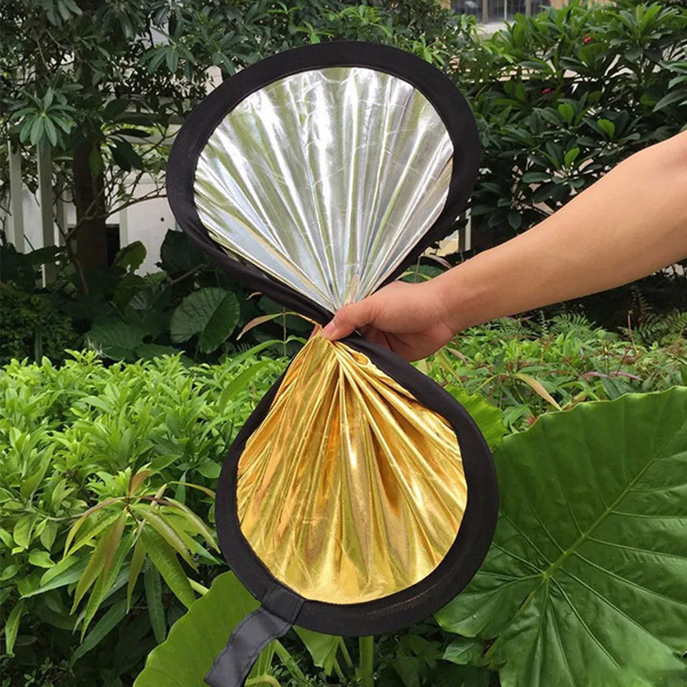 2 in 1 나일론 사진 반사판 접이식 원형 휴대용 사진 비디오 조명 반사판 멀티 디스크 접이식 사진 반사판