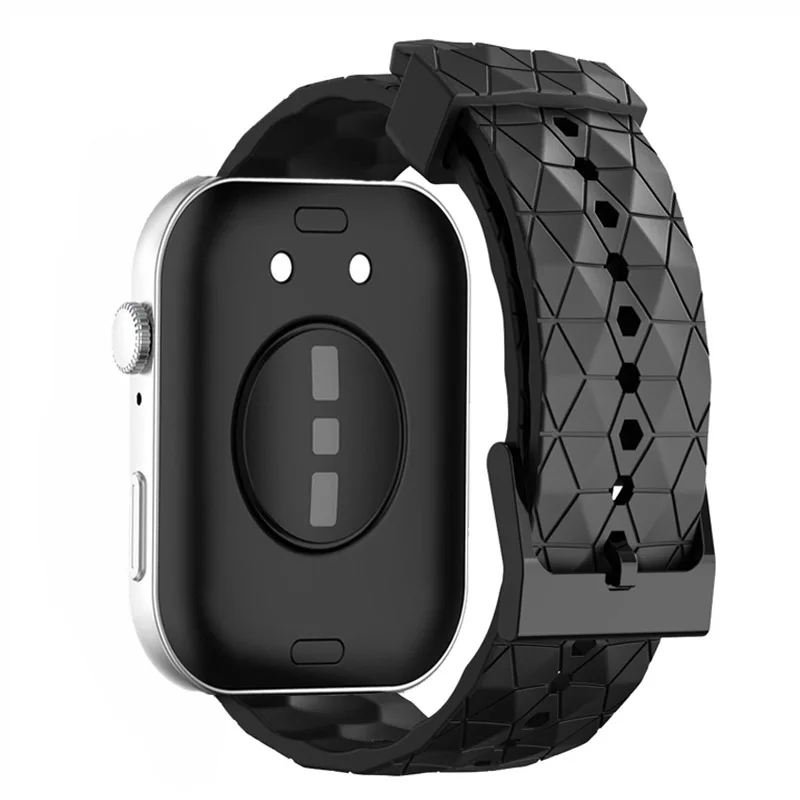 Football Pattern Soft Silicone Replacement Wristband