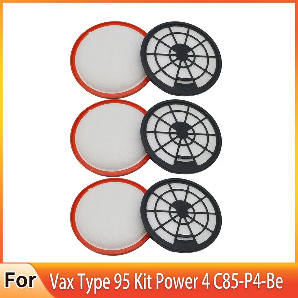 Kit Filtri Hepa Per Aspirapolvere Vax Tipo 95 – Filtro Pre-Motore + Post-Motore – Compatibile Con VAX C85-P4-Be E Simili