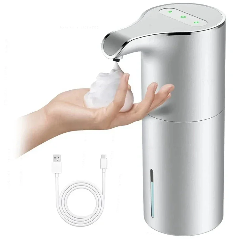 New Mini Soap Dispenser Automatic Touchless USB Rechargeable Electric Foam Soap Dispenser Adjustable Waterproof 450 ML