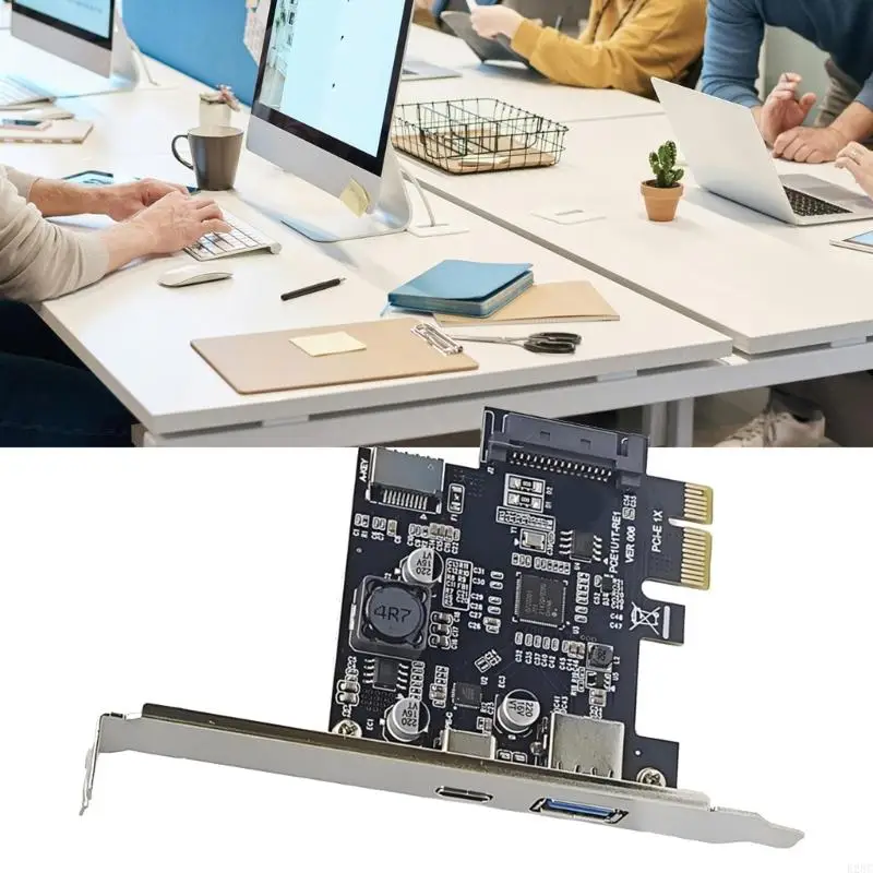 E28C USB 3.2 Gen1 5Gbps Data Transfer Rate Expansion Card 5Gbps for Desktop Computers