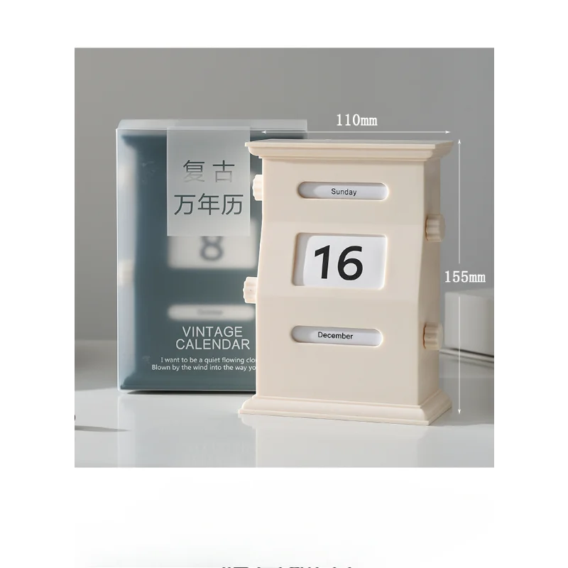 New Desk Calendar Retro Calendar Blocks Desk Date Display Desk Decorations Desktop Decor Date Blocks for Colleagues