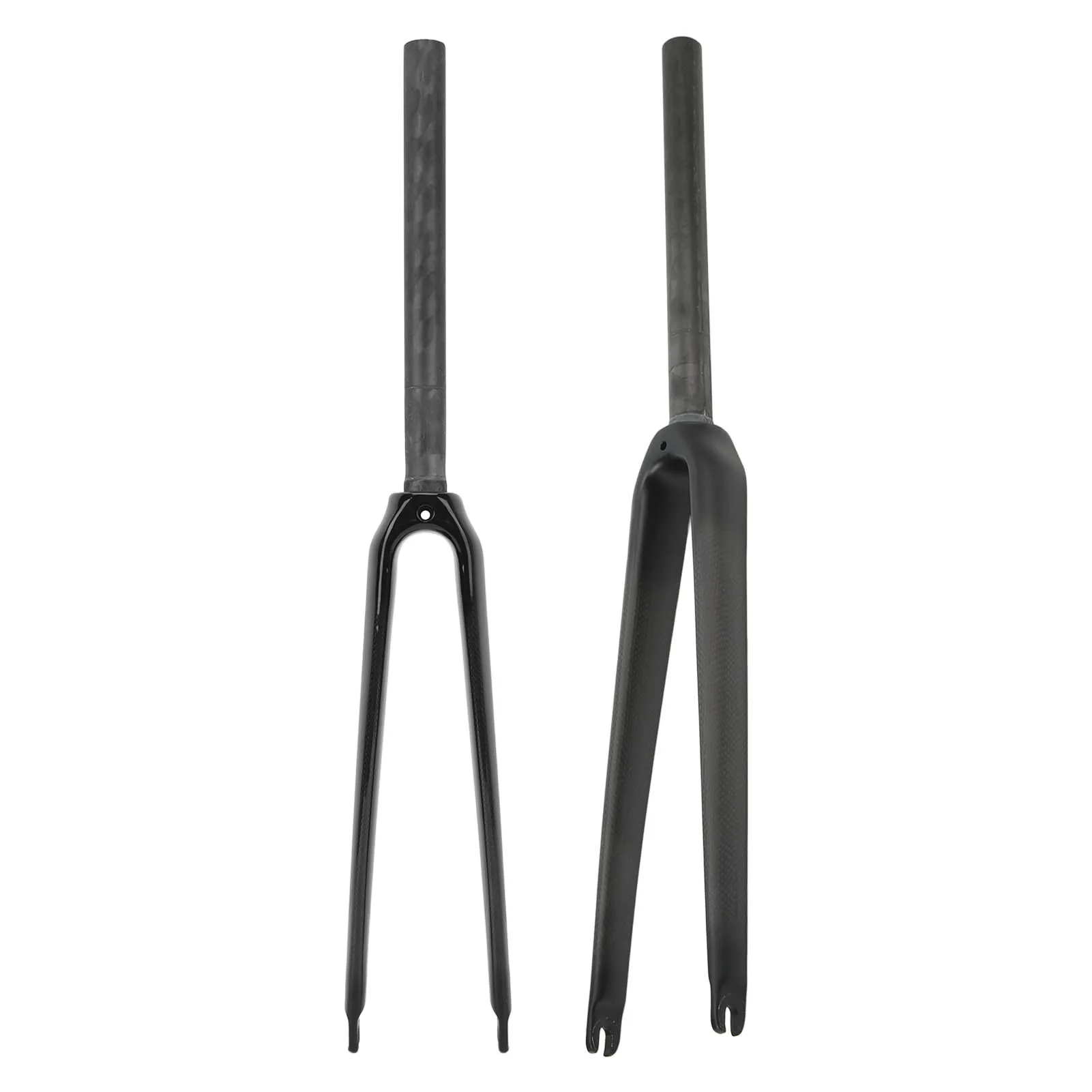 Forcella per bici da strada DODICI in fibra di carbonio Tubo drto Forcella Vertebra 700C * 25C Asse canna/Forcella per bici ultraleggera a sgancio rapido  18