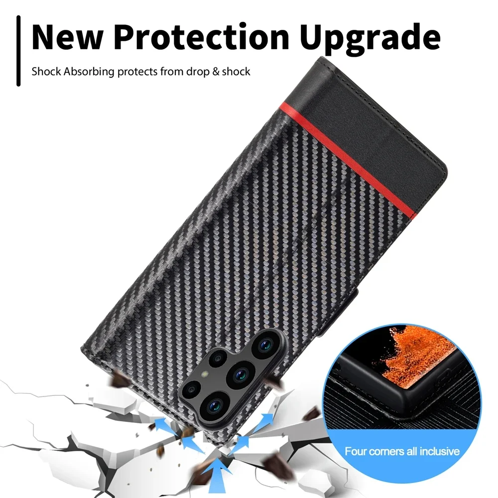 Premium Wallet Flip Phone Case with Magnetic Closure and Card Slots