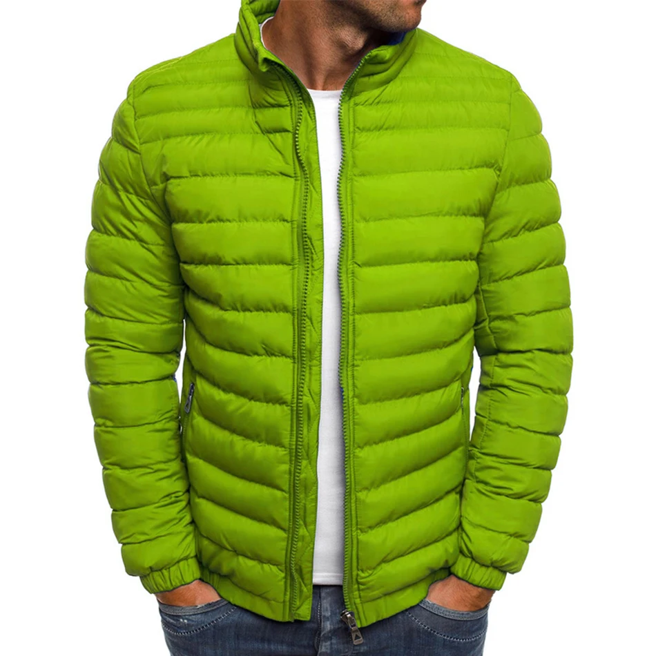 Solid Color Jacket Cotton-padded Jacket Lingge Stitched Thickened Collar Cotton-padded Jacket Autumn Warm Cotton-padded Jacket