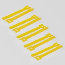 Versatile Reusable Nylon Cable Organizer with Self - Adhesive Straps - 100Pcs (Yellow)