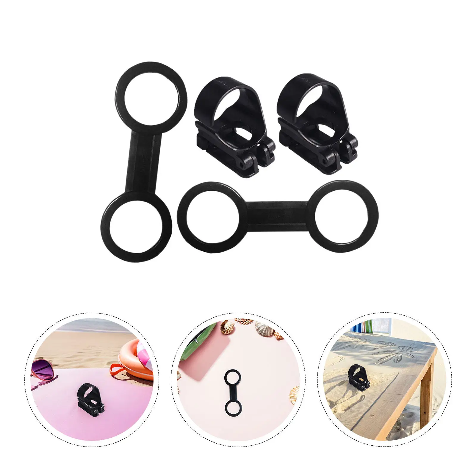4Pcs 다이빙 스노클 키퍼 유연한 실리콘 ABS 스냅 분리형 조절 가능한 마스크 스트랩 홀더 튼튼한 스노클 잠금 장치