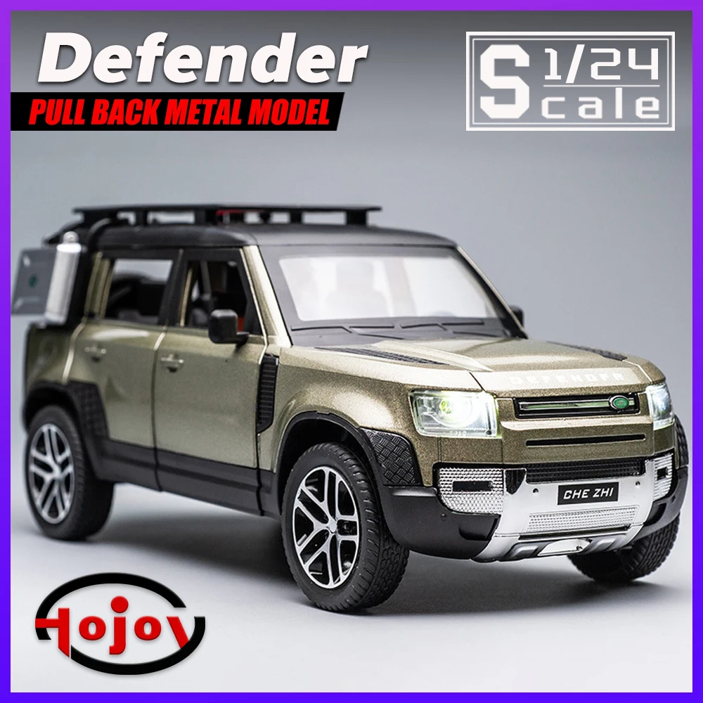 

Scale 1/24 Land Rover Defender SUV Metal Diecast Alloy Toys Cars Model For Boys Children Kids Gift Vehicles Hobbies Collection