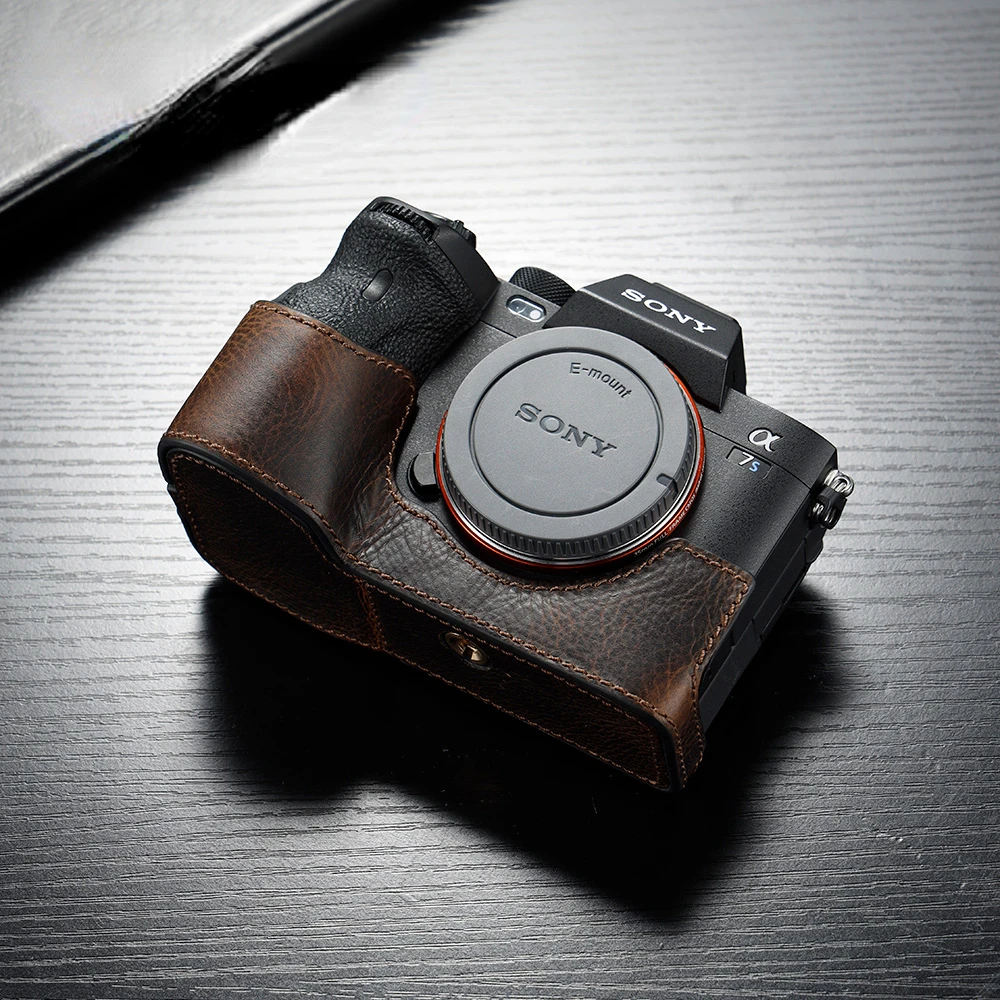 Per Sony A7M4 A7S3 A1 Fotocamera Body In Vera Pelle Custodia Per Fotocamera Maniglia Mezza Borsa