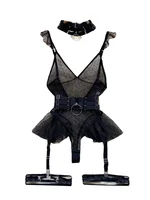 Sexy V-Ne Me Underbody Strap One-Piece Slimming Waist Bellflower Hem Commute Sle High Waist ort Pants Straight Cut - Image 5