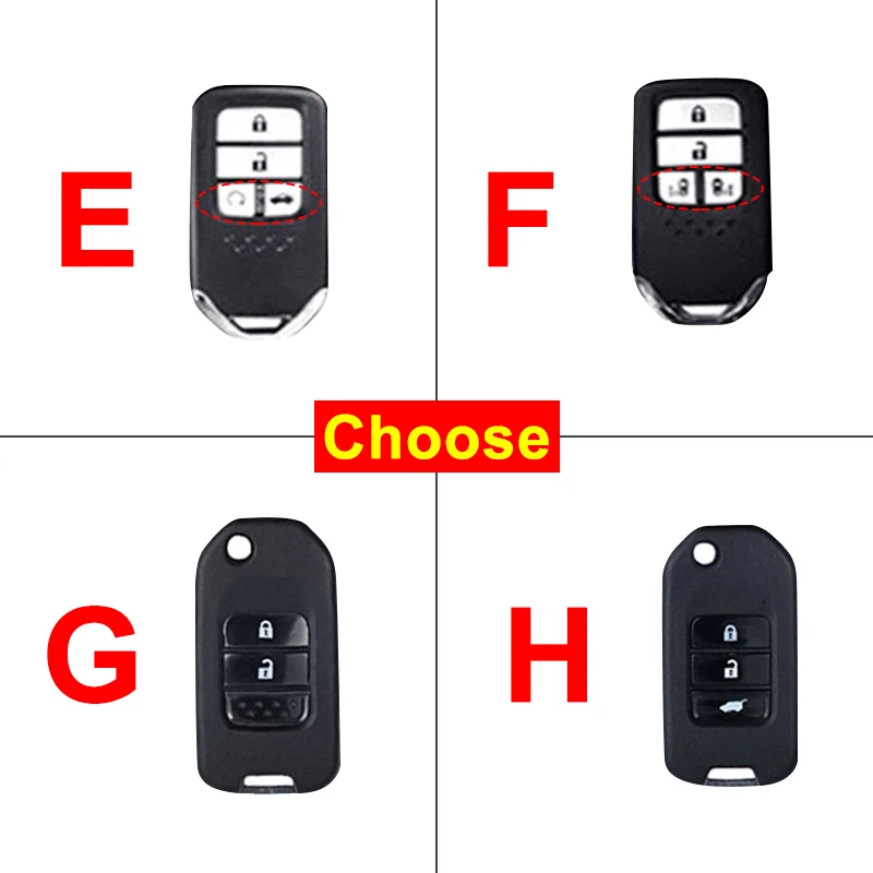 Key Case Cover Carbon Car Key Case Cover for Honda Civic CR-V HR-V Accord Jade Jazz City Pilot Crider Odyssey 2015-Keychain Bag key case key case cover
