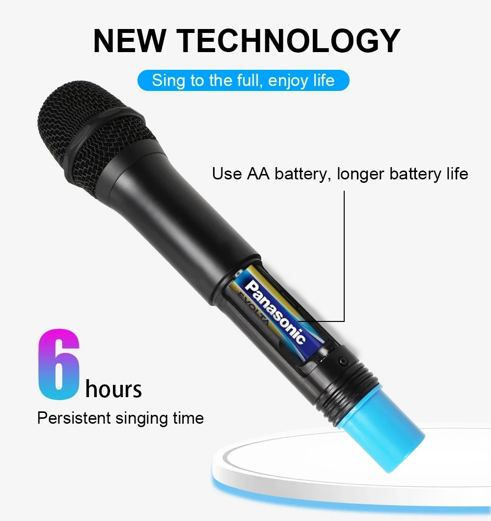 Wireless Microphone G-MARK X333 Recording Karaoke Dynamic Echo Mic Lithium Battery For Party Church Show Square Meeting