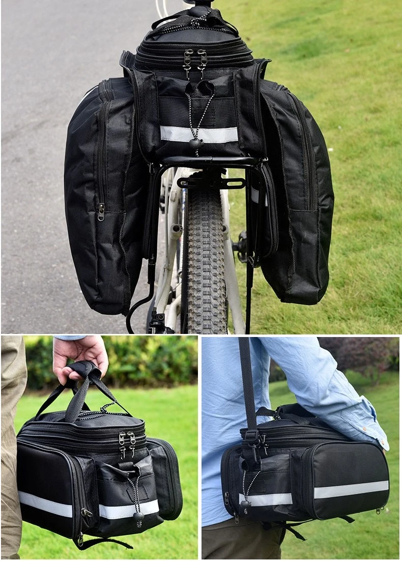 Waterproof Expandable Bicycle Trunk Bag Pannier Luggage Carrier Bike