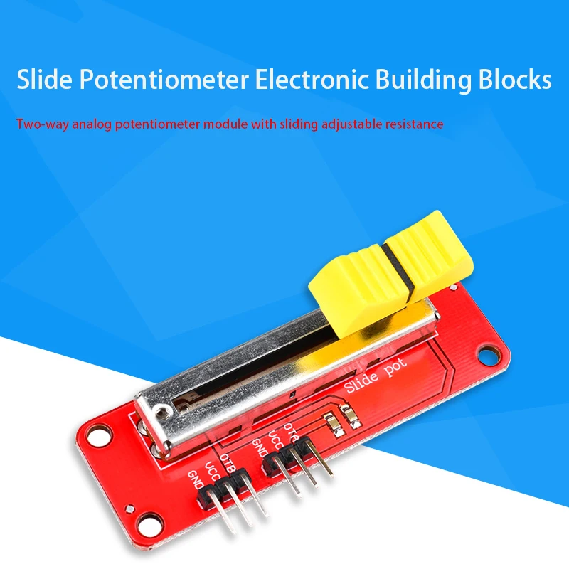 

1 Pcs Sliding Potentiometer Electronic Building Blocks Sliding Adjustable Resistance Dual Analog Potentiometer Module