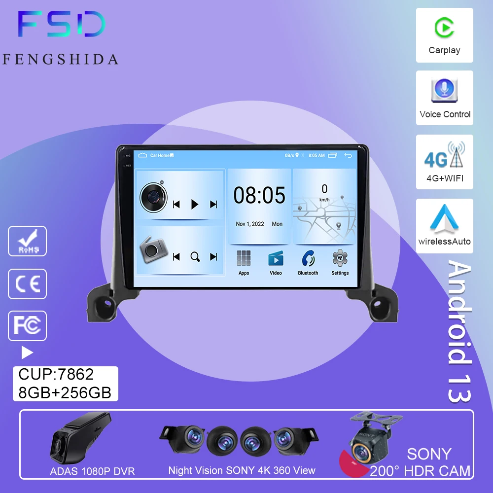 Android Auto Per Peugeot 5008 4008 3008 2017 - 2020 Navigazione Gps Car Video Radio Lettore Multimediale Carplay Stereo No 2 Din Dvd