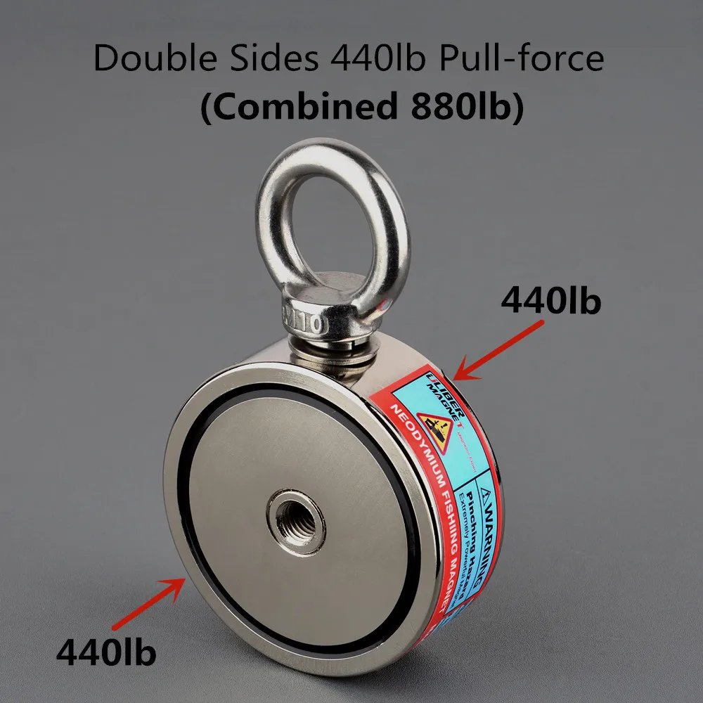 Double Side D60mm Fishing Magnet Kit with Rope - China Magnet