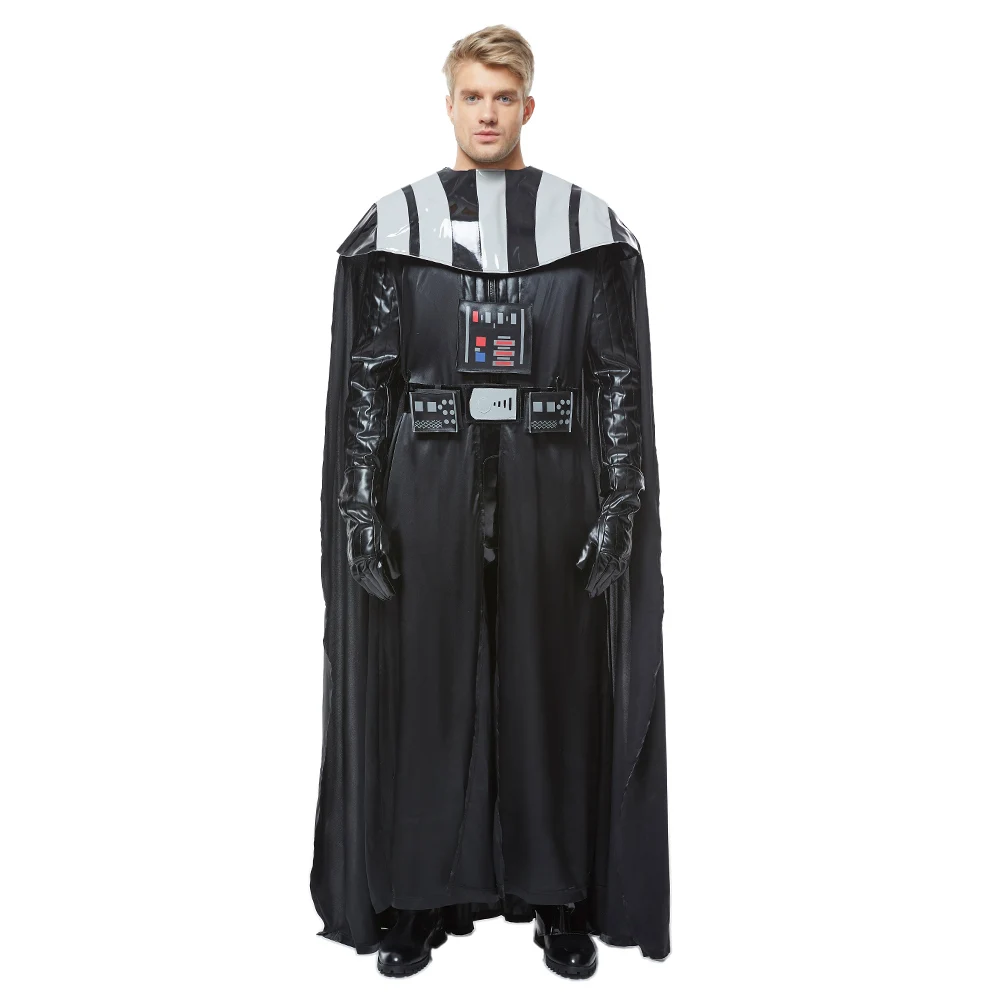 thumbnail image 4 of Disfraz de Darth Vader para Halloween, mono, chaleco, capa, uniforme negro, película, batalla espacial, traje de carnaval para adultos para hombres, 4 of 5