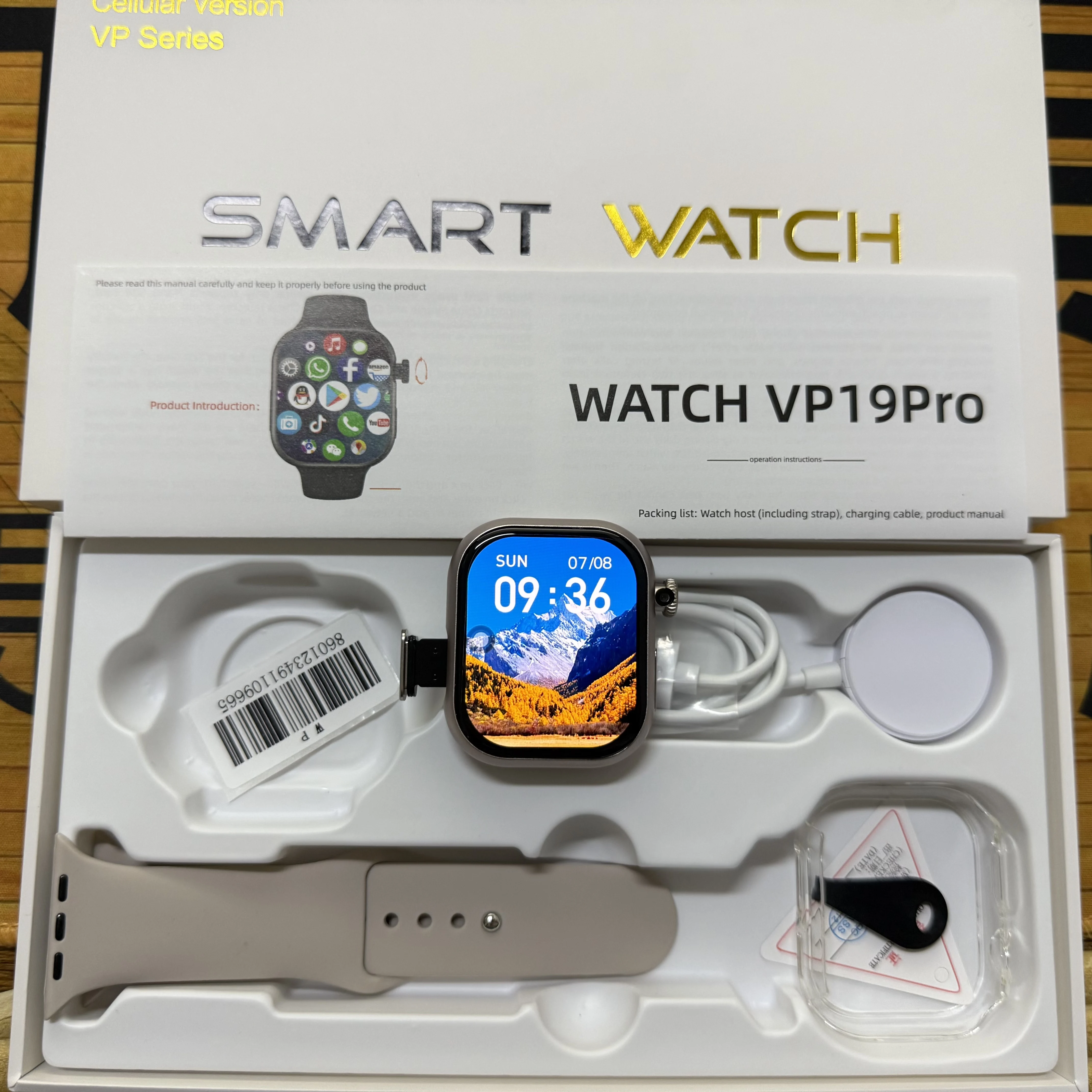 VP19 Pro Smartwatch Touch ID 2.29inch Amoled Android S11 Plus Smart Watch With 8MP Rotary Camera GPS WIFI NFC Google Play Store 4