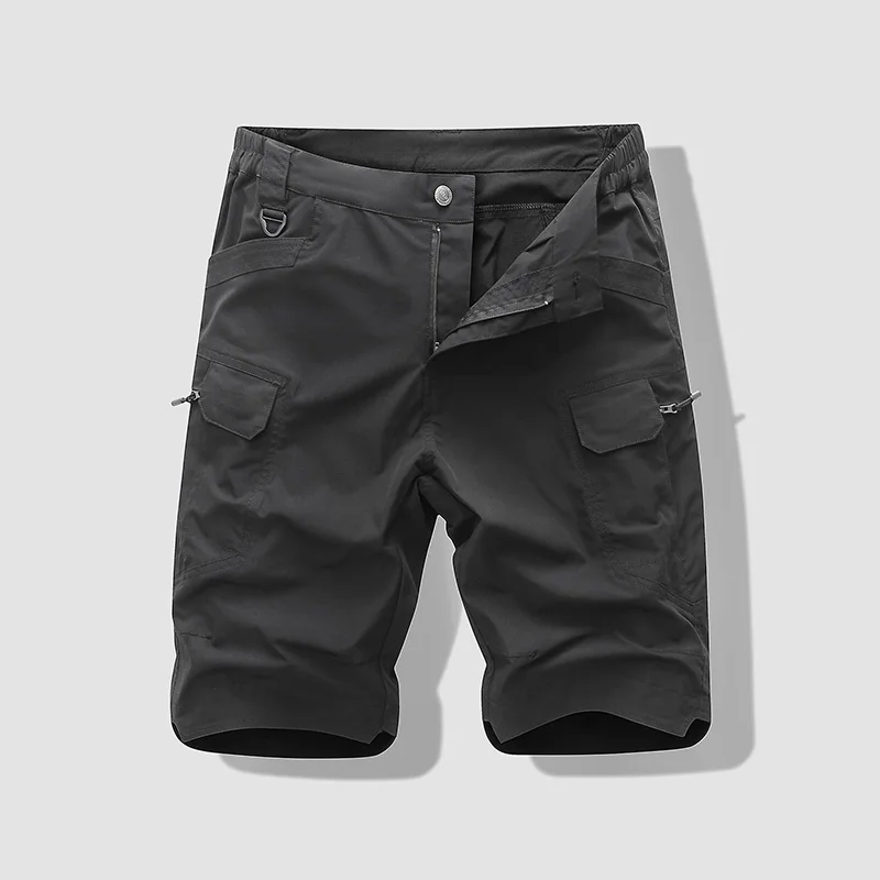 Summer Men's Zipper High Waisted Pockets Button Patchwork Casual Loose Vacation Trousers Clothing New in High Street Shorts