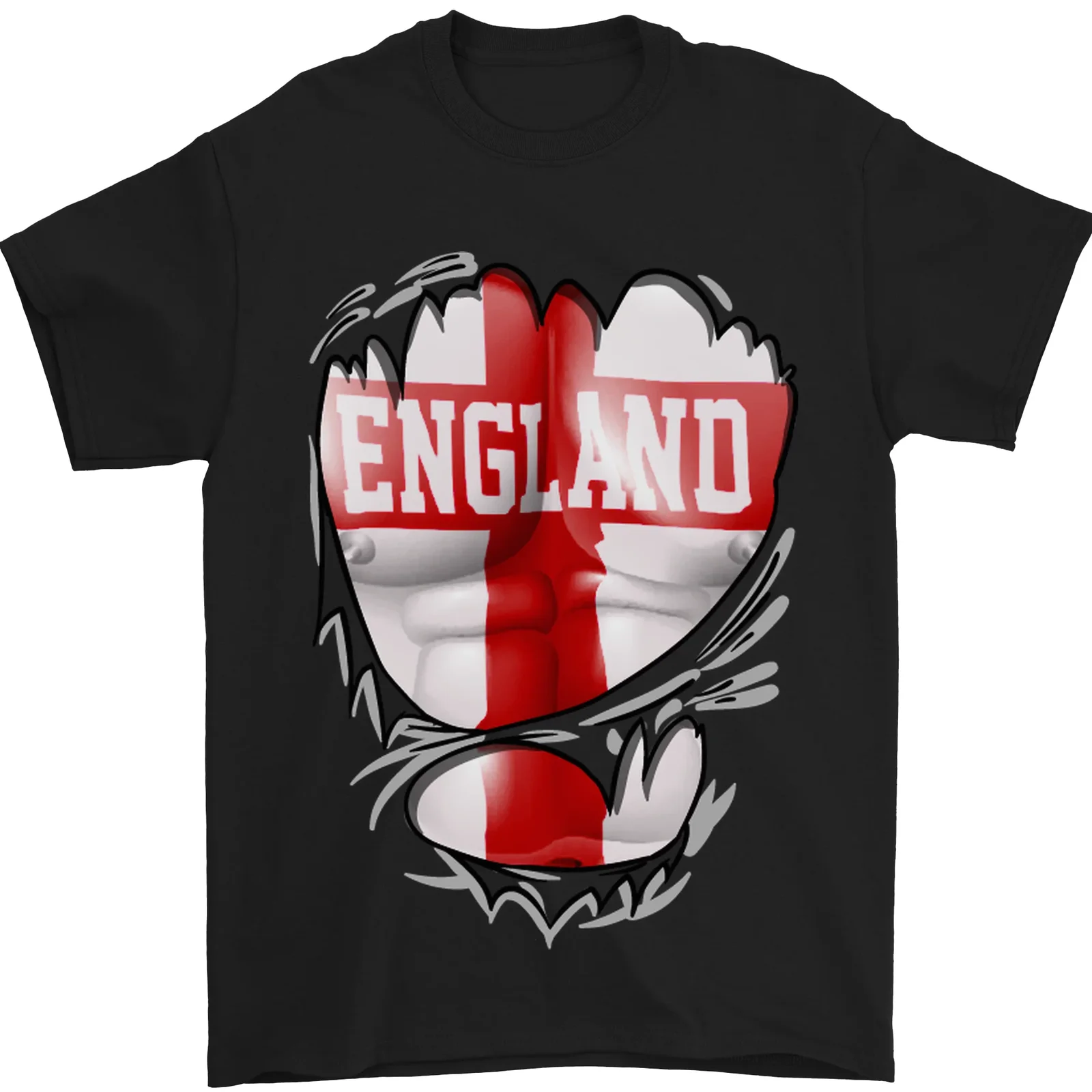 T-Shirt St George Gym Inglese Cross Flag Of England 100% Cotone