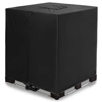 210D Zipper IBC Tote Cover，black, green oxford cloth material for 275 gallon water tanks, waterproof, sun and rain resistant 2