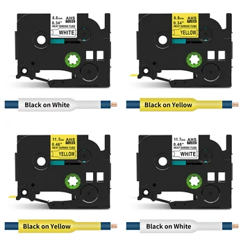 브라더 열수축 튜브 테이프 HSe231 HSe221 HSe211 HSe631 HSe621 HSe611 브라더 라벨 프린터 PTE300 PTE500W E500 P900 용
