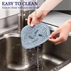 Shower Drain Hair Catcher Drain Cover Bathroom Tub with Suction Cup 5.9 Inches Silicone Sink Strainer Suit for Bathtub, Kitchen 1