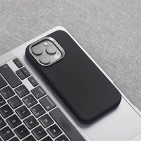 Luxury Alloy Lens Frame Particle PU Leather Magnetic Case For iPhone 17 16 Pro Max 15 14 13 For Magsafe Wireless Charging Cover - Image 2
