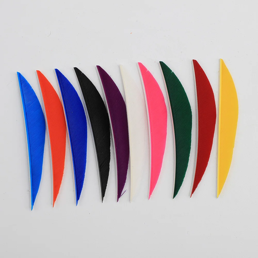 50pcs  3inch Banana Fletching Arrow Feathers Real Natural feather Turkey Feather Archery Arrow Accessory Fletches Vanes 2