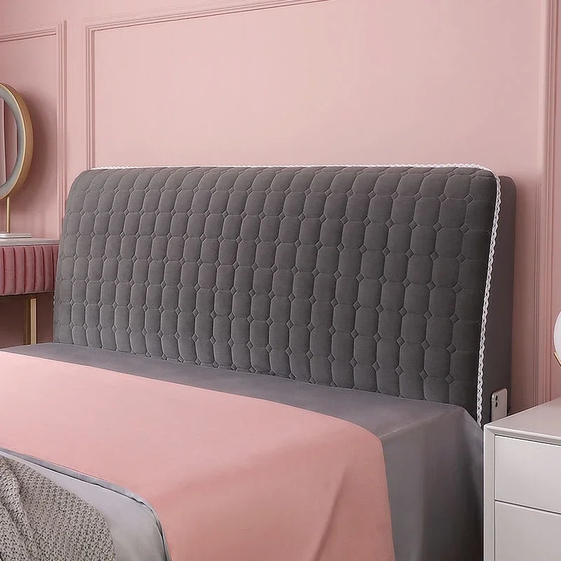 Velvet Headboard Cover Bed Headboard Cover Nordic Solid Color Quilted All-inclusive Thicken Multiple Sizes