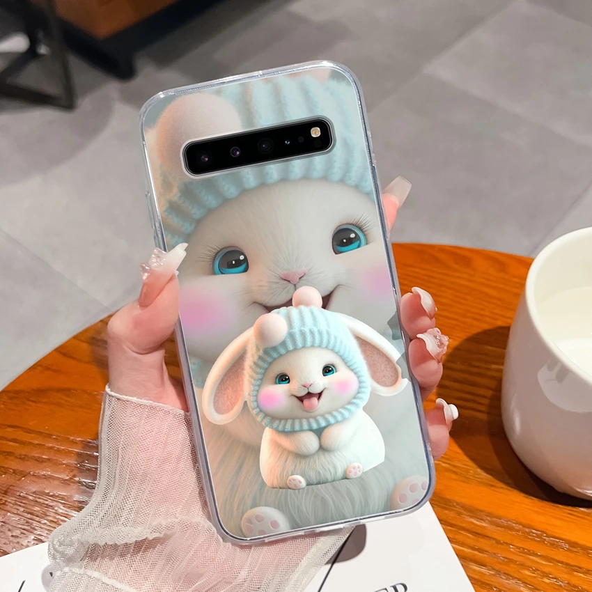 Romantic Rose Pattern Transparent TPU Silicone Anti-Slip Bumper Phone Cover