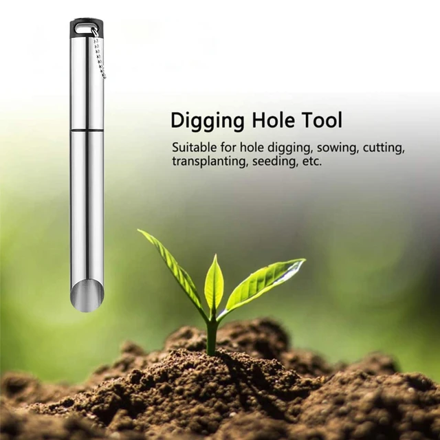 Talaj Ültetés Lyukasztott Ferde Design Növény Koca Lyuk Lyukasztás Kézi Dibber Rozsdamentes Acél A Vetőmag Ültetéshez Vetéshez - Image 2