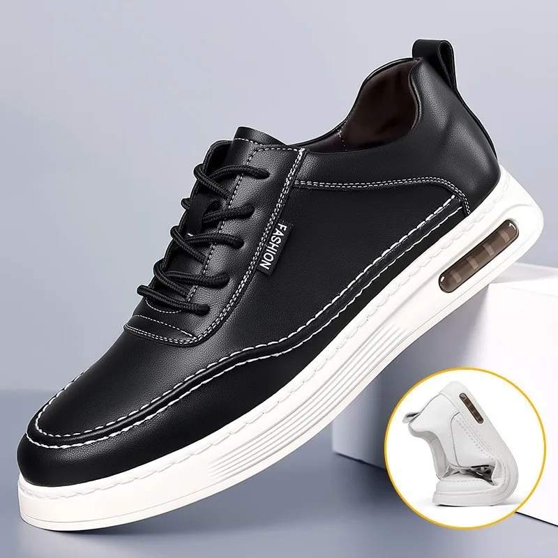 

New Men's Casual Leather Shoes Men's Handmade Small White Board Shoes Sapato Social Masculino Heren Schoenen Hommes Chaussures