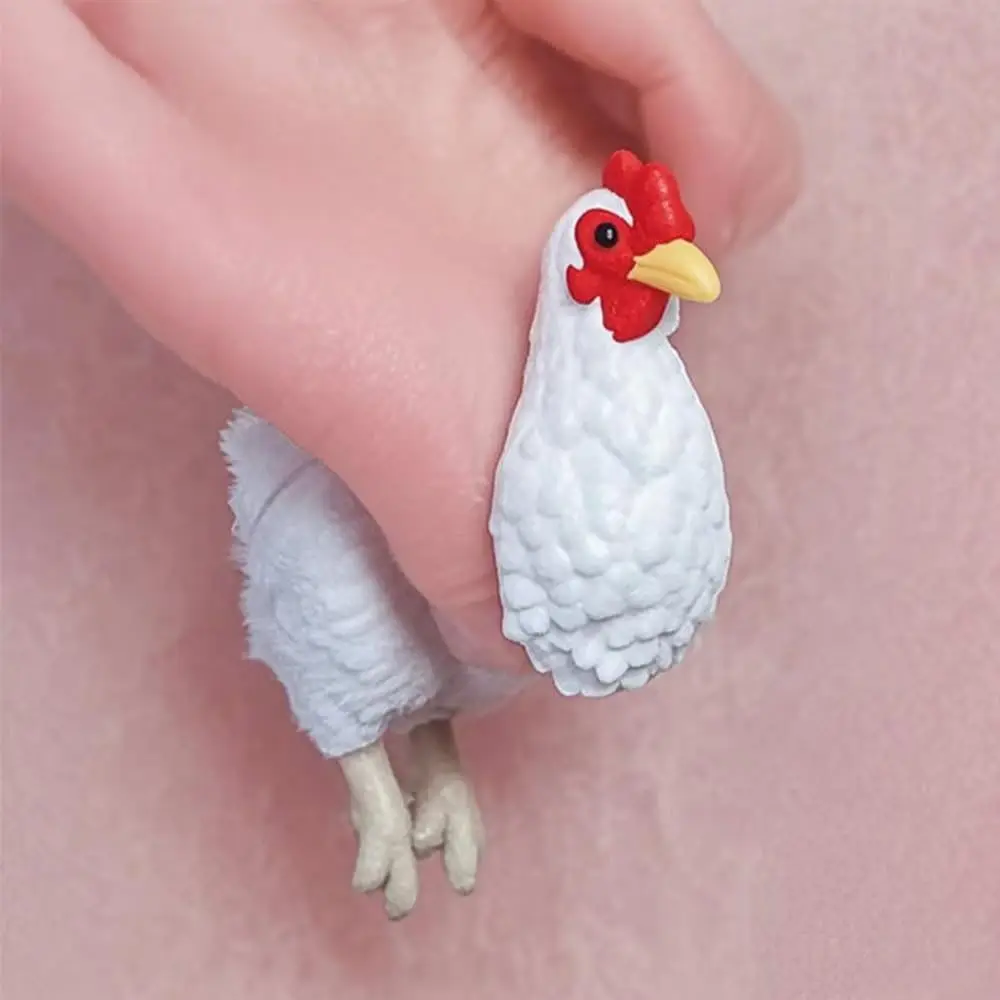 Hand Painted Chicken Earrings Funny Chicken Earrings Cute Lightweight Funny Gifts for Chicken Lovers