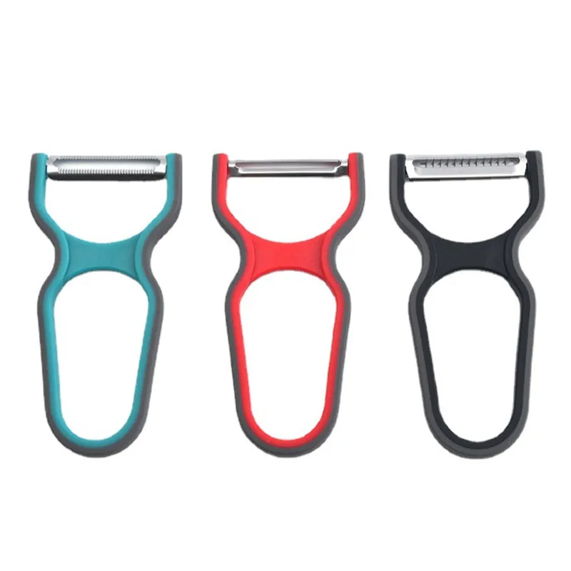 

3 Colors Vegetable Peeler Set For Potato Fruit Non-Slip Home Kitchen Peeling Tool Random Color