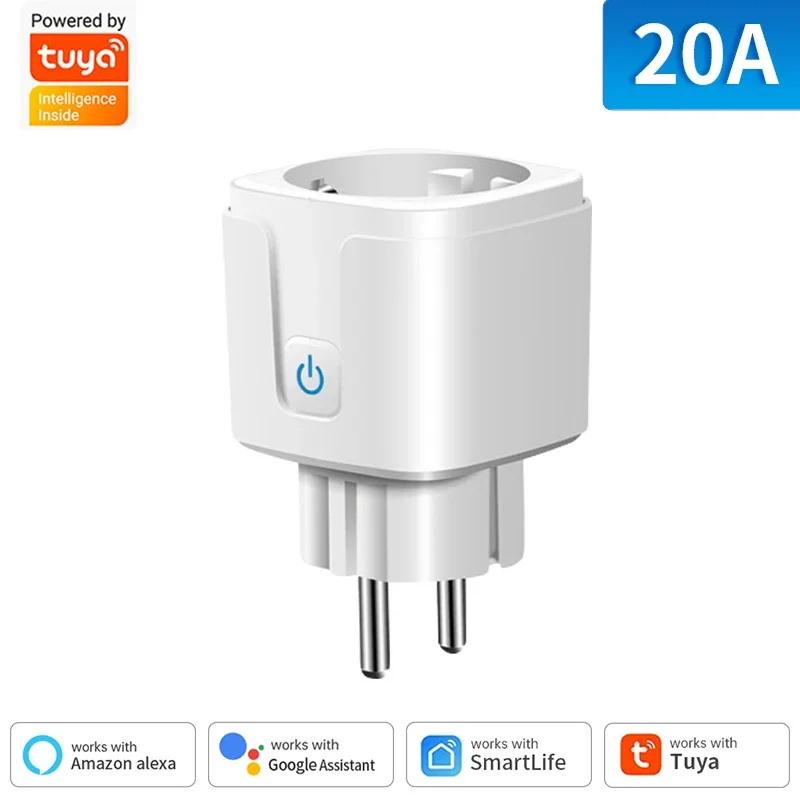 TNCE 투야 16A/20A WiFi/Zigbee3.0 스마트 소켓 EU 스마트 플러그 전력 모니터링 타이밍 기능 알렉사와 호환
