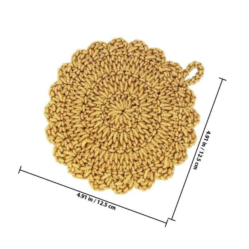 Hot selling flower slices, gold thread, non greasy dishwashing towels, scouring pads, hand crocheted coasters, brush bowl cloth