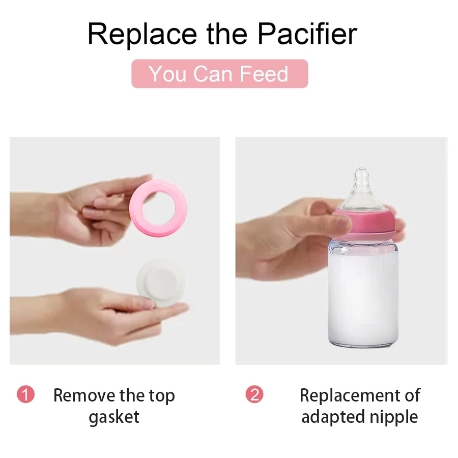 PP Breast milk storage bottle, milk bottle, leak proof and moisture proof, 2-in-1 replaceable, anti-drop seal