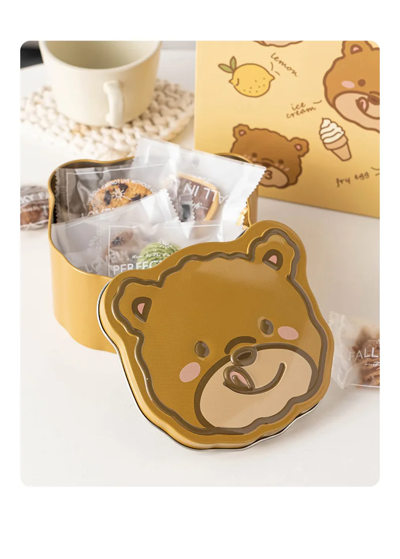 Christmas Iron Bear Shape Candy Boxes Merry Christmas Decorations Home New Year Xmas for Kids Gifts Box Ornaments Gift candy box