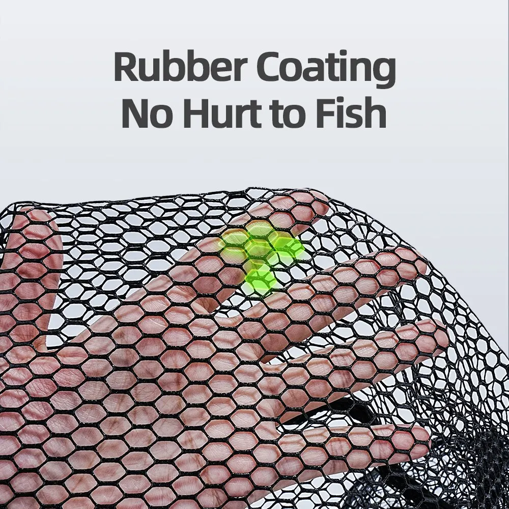 Fishing Net Portable Telescopic Landing Net Floating Nylon Material Fishing Mesh