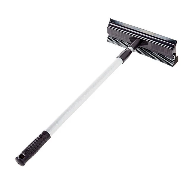 Glass Cleaning Tool Double-sided Telescopic Rod Window Cleaner Mop Squeegee  Wiper Long Handle Rotating Head Brush - AliExpress