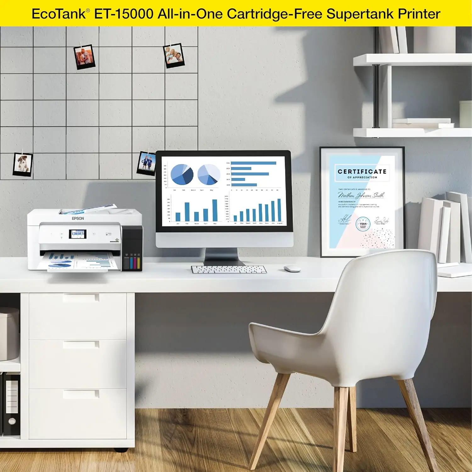 EcoTank ET-15000 Wireless Color All-in-One Supertank Printer with Scanner, Copier,Fax,Ethernet and Printing up to 13 x 19 Inches 5