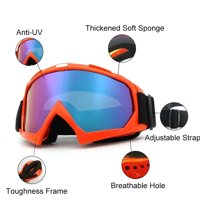 Ski Snowboard Goggles Skiing Eyewear Men Outdoor Cycling Winter Sports Bike Glasses Windproof Sandproof UV Protection Sunglasses 3