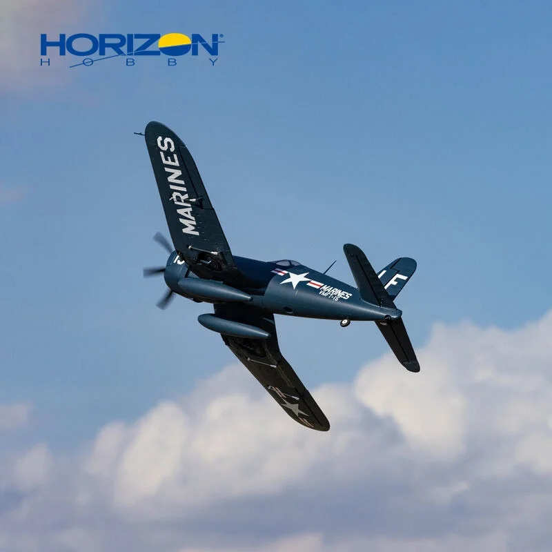Horizon Hobby F4U Corsair 1.2m RC 고정익 비행기(낮은 날개) 접이식 랜딩 기어 포함 SAFE 기술 스킬 레벨 2