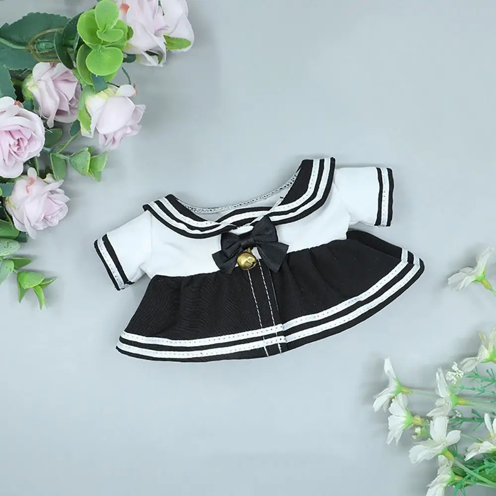 Doll Clothes For 20cm Sailor Suit Dress Knotbow Bell Jk Skirt Toy Accessories Changing Dressing Game Playing Dolls Accessories