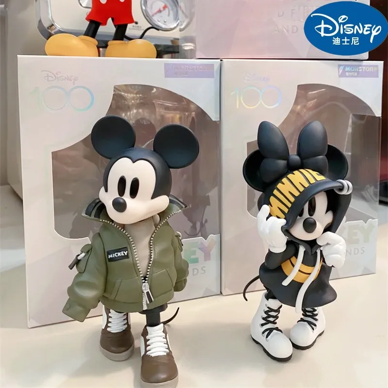 

Stock 15cm Disney Mickey Mouse Minnie Figure Cartoon Tidal Suit Decoration Handmade Doll Ornaments Birthday Gift Models Ornament