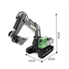HUINA RC Excavator 1/18 11CH Rechargeable Remote Control Car 1558 Rotating Model Outdoor Toys with Light Kids Gifts TH20314 6